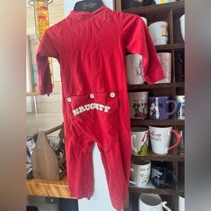 Red Naughty Baby One Piece Union Suit Osh Kosh 24 months